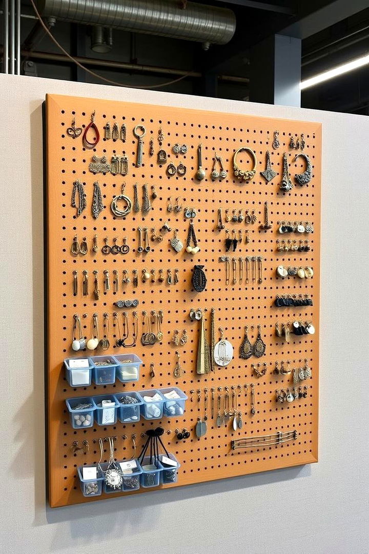 Custom Pegboard Organizer - 22 Earring Storage Ideas