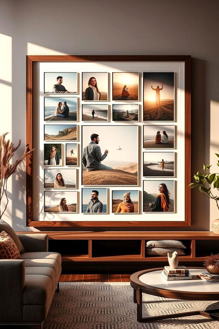 Custom Photo Collage Frame - 22 Photo Display Ideas