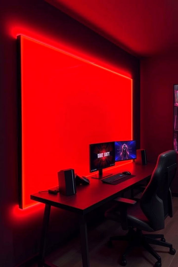 Custom RGB Red Panels Integration - 22 Red and Black Gaming Setup Ideas