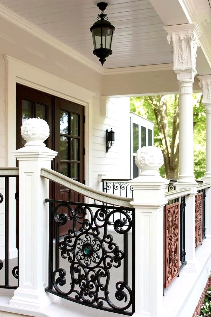 Custom Railing Designs - 22 Open Gable Porch Ideas