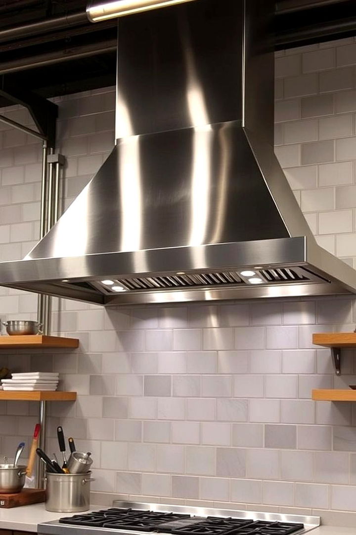 Custom Stainless Steel Hood for Enhanced Safety - 22 Industrial Kitchen Ideas