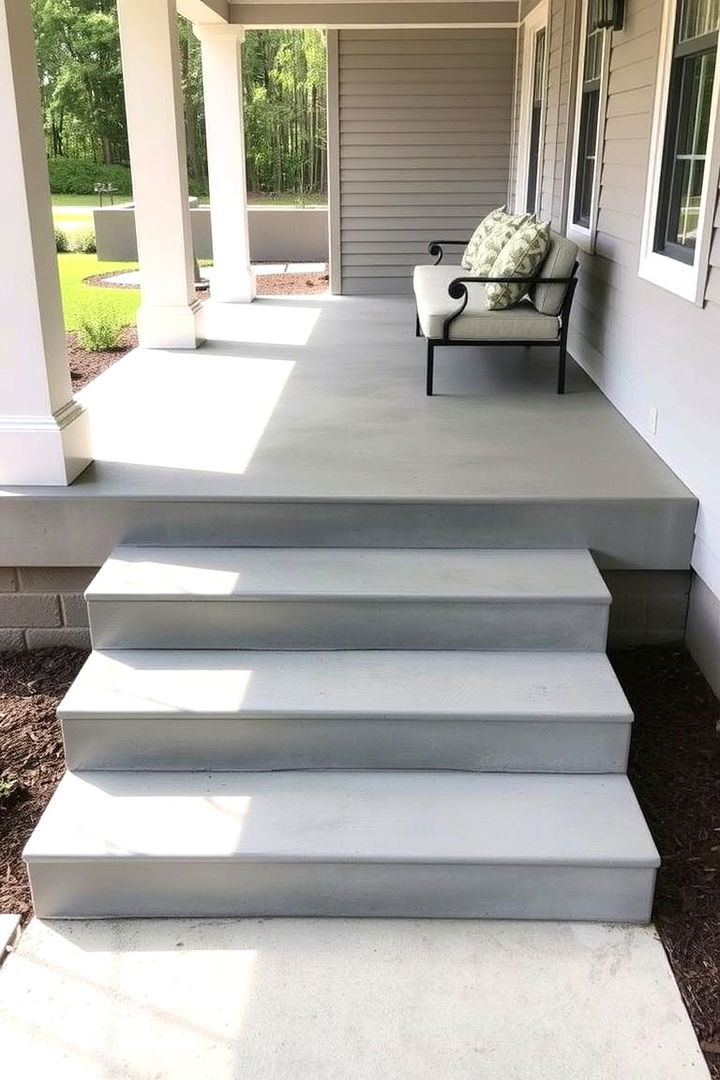 Custom Steps and Seating Solutions - 22 Concrete Porch Ideas