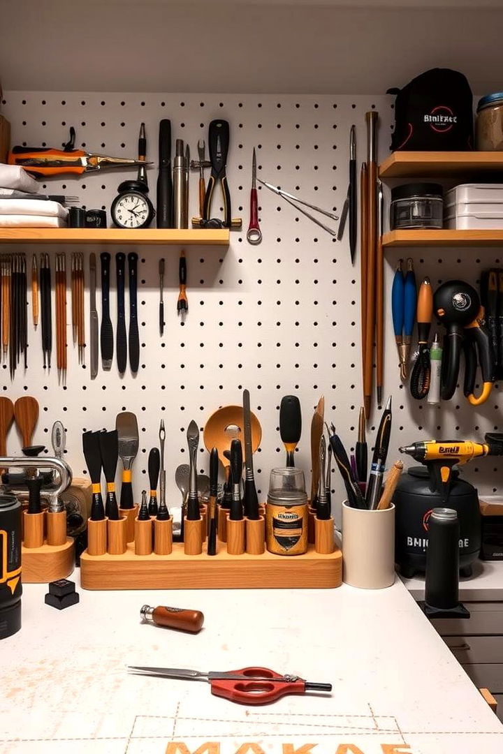 Custom Tool Holders for Precision - 22 Craft Room Organization Ideas