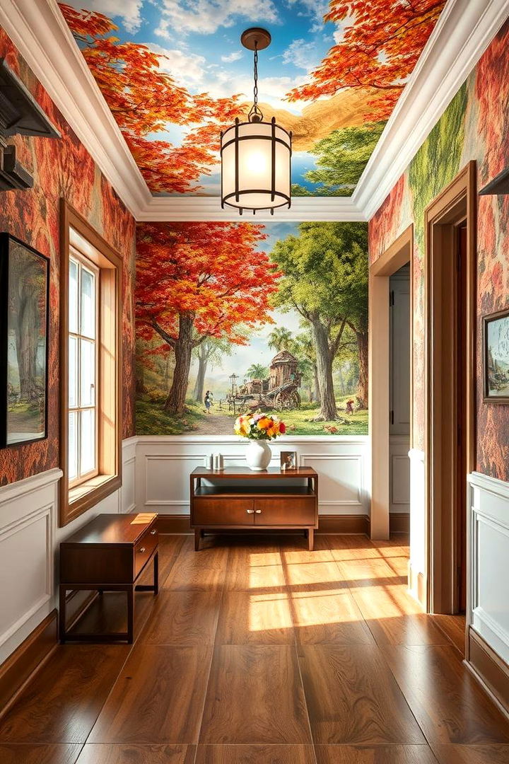 Custom Wallpaper or Murals - 22 Foyer Decor Ideas