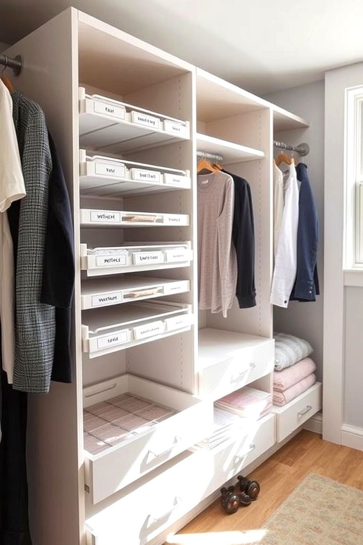 Custom Wardrobe Organizers for Efficiency - 22 Clothes Storage Ideas