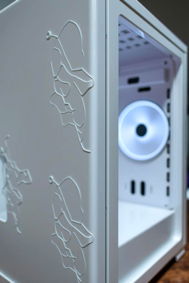 Custom White Case Mods - 22 All White Gaming Setup Ideas
