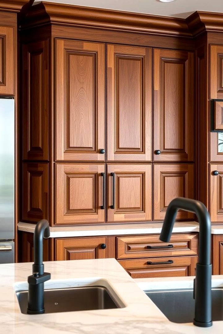 Custom Woodwork Detailing - 22 Black and Brown Kitchen Ideas
