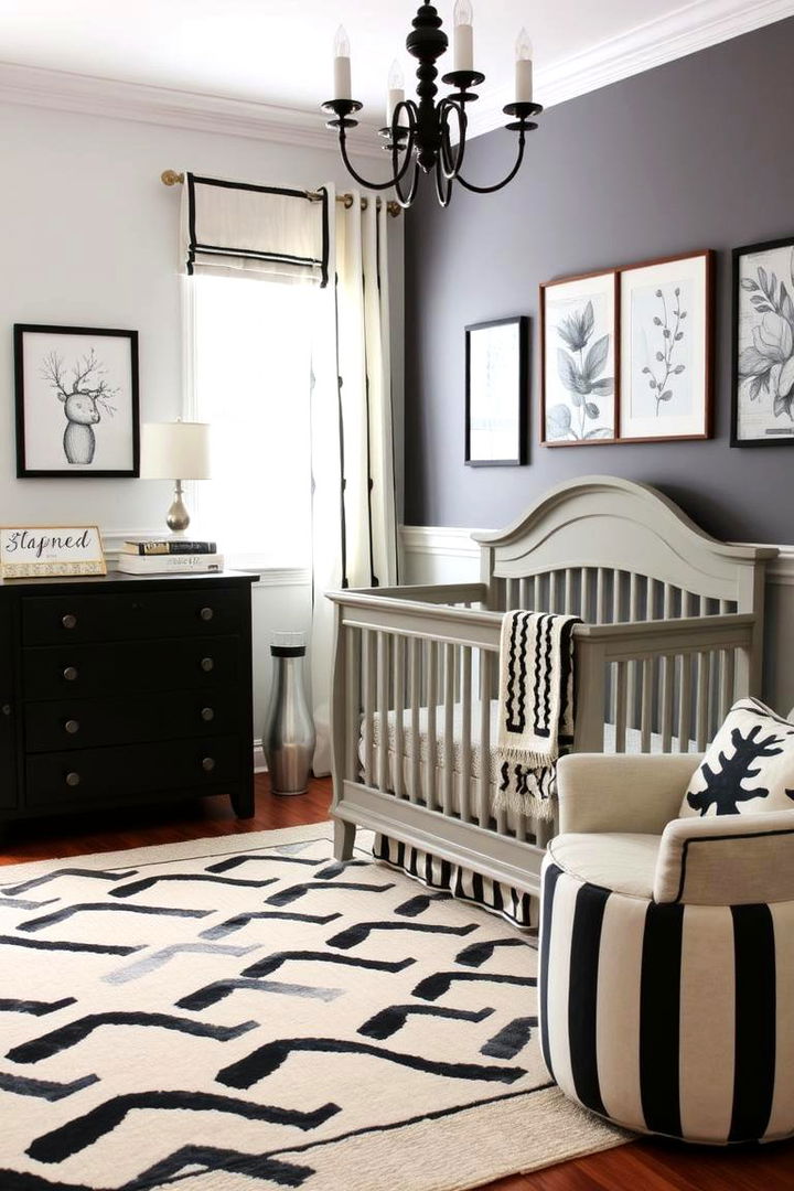 Customizable Artful Finishes - 22 Black and White Nursery Ideas