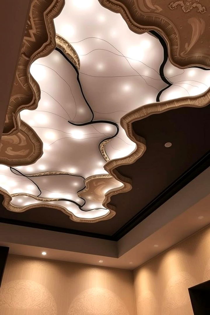 Customizable Artistic Ceiling - 22 Exposed Basement Ceiling Ideas