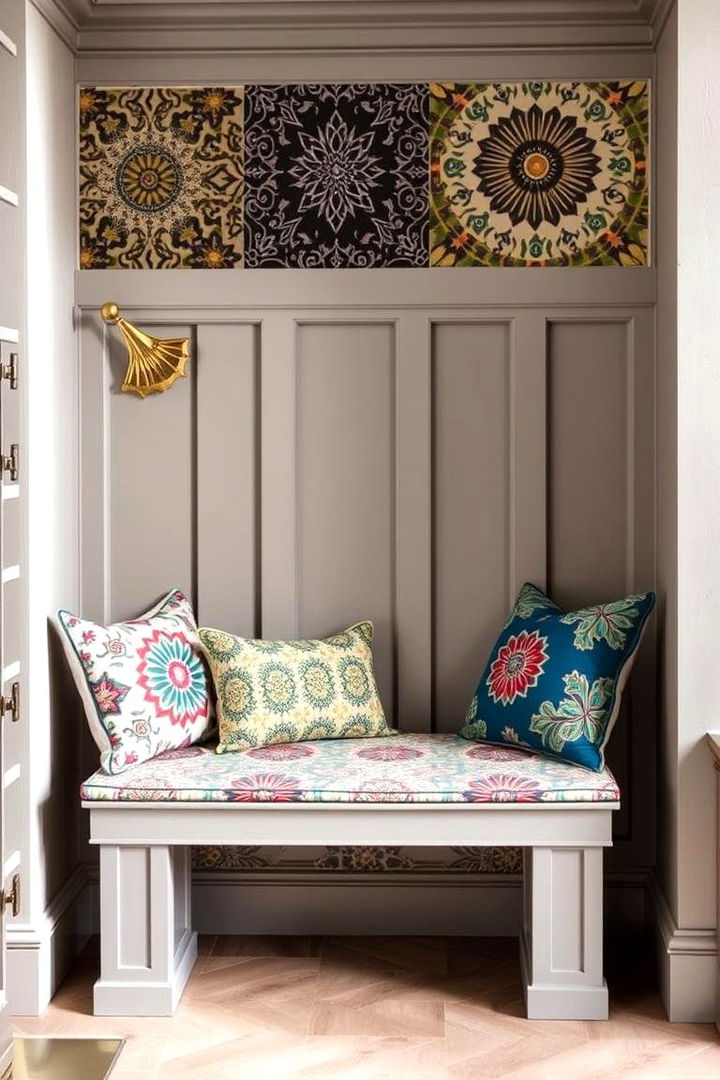 Customizable Built In Bench with Patterns - 22 Built-in Deck Bench Ideas and Designs