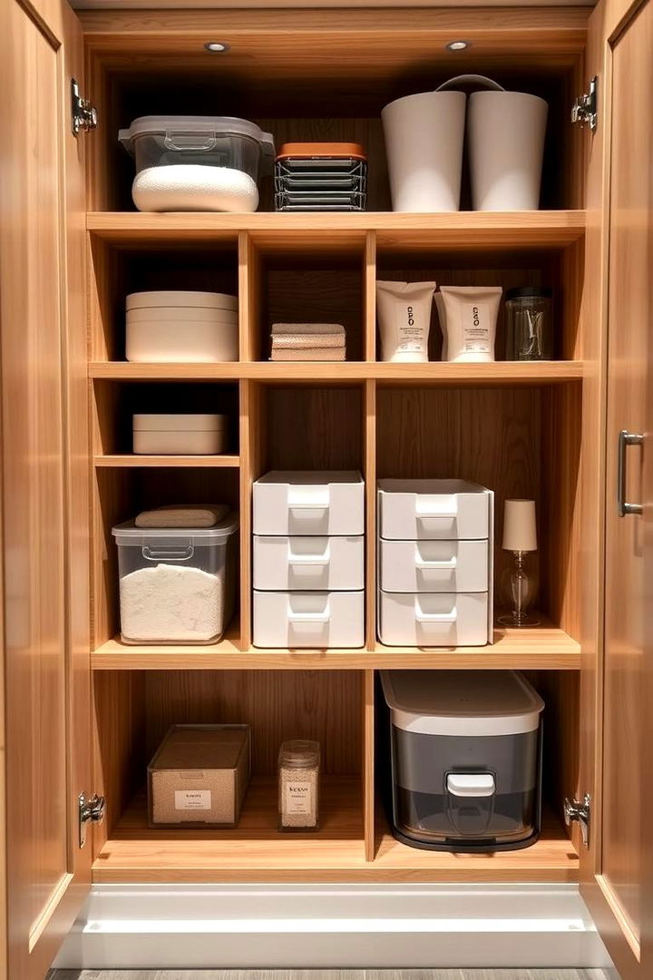 Customizable Cabinet Inserts for Decluttering - 22 Bathroom Cabinet Organizing Ideas