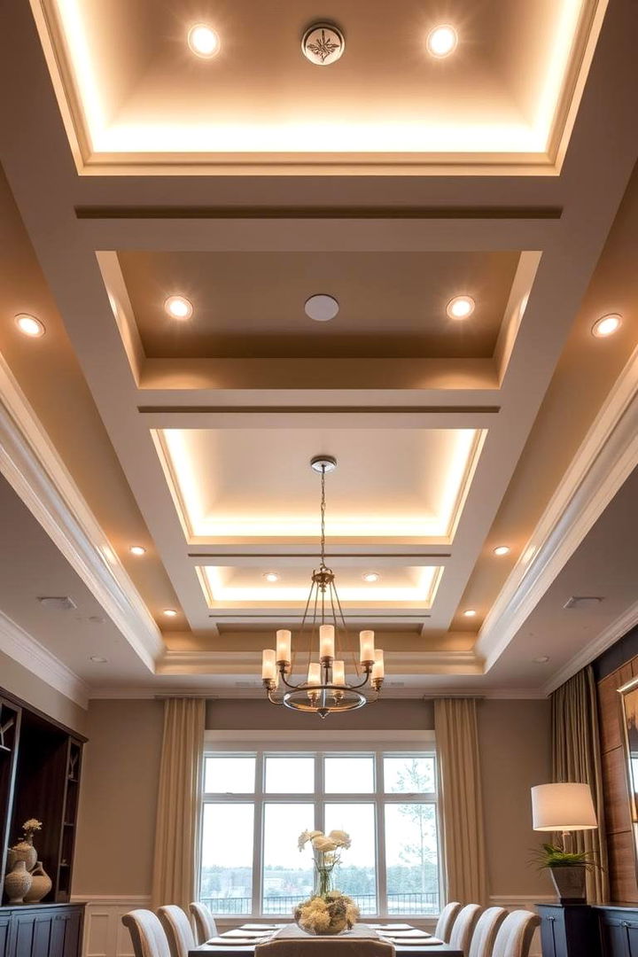 Customizable Ceiling Niches - 22 Dining Room Ceiling Ideas