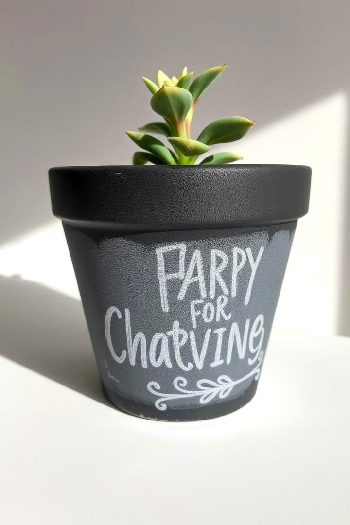Customizable Chalkboard Surfaces - 22 Painted Pot Ideas
