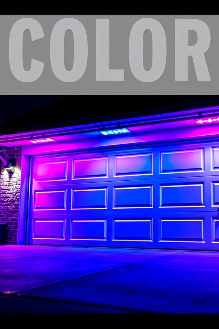Customizable Color Changing Lights - 22 Exterior Garage Lighting Ideas