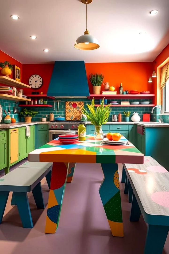 Customizable Colorful Table - 22 Small Kitchen Table Ideas
