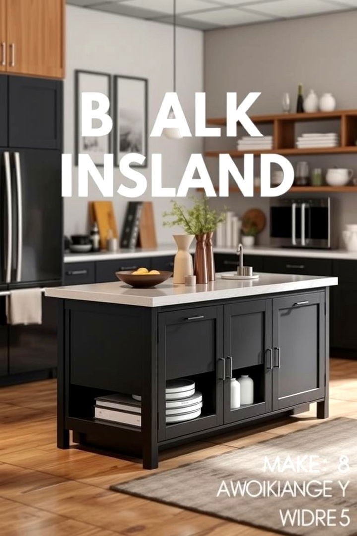 Customizable Design Options - 22 Black Kitchen Islands