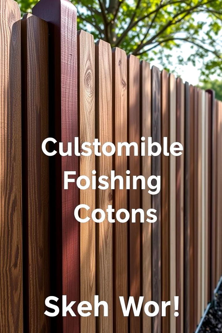 Customizable Finishing Options - 22 Metal and Wood Fence