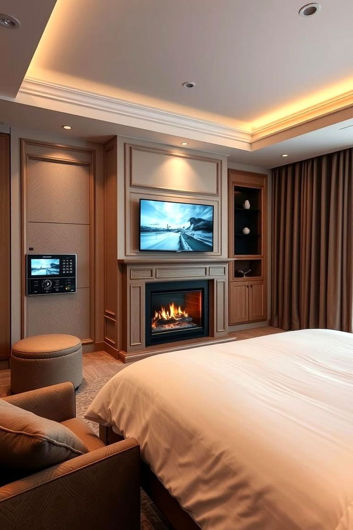 Customizable Heat Settings for Comfort - 22 Electric Fireplace Ideas With Tv Above