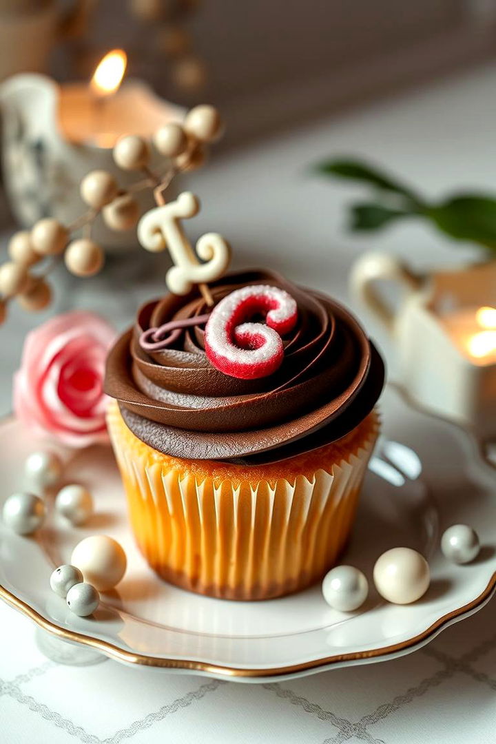 Customizable Initials Accent Cupcakes - 22 Wedding Cupcake Ideas