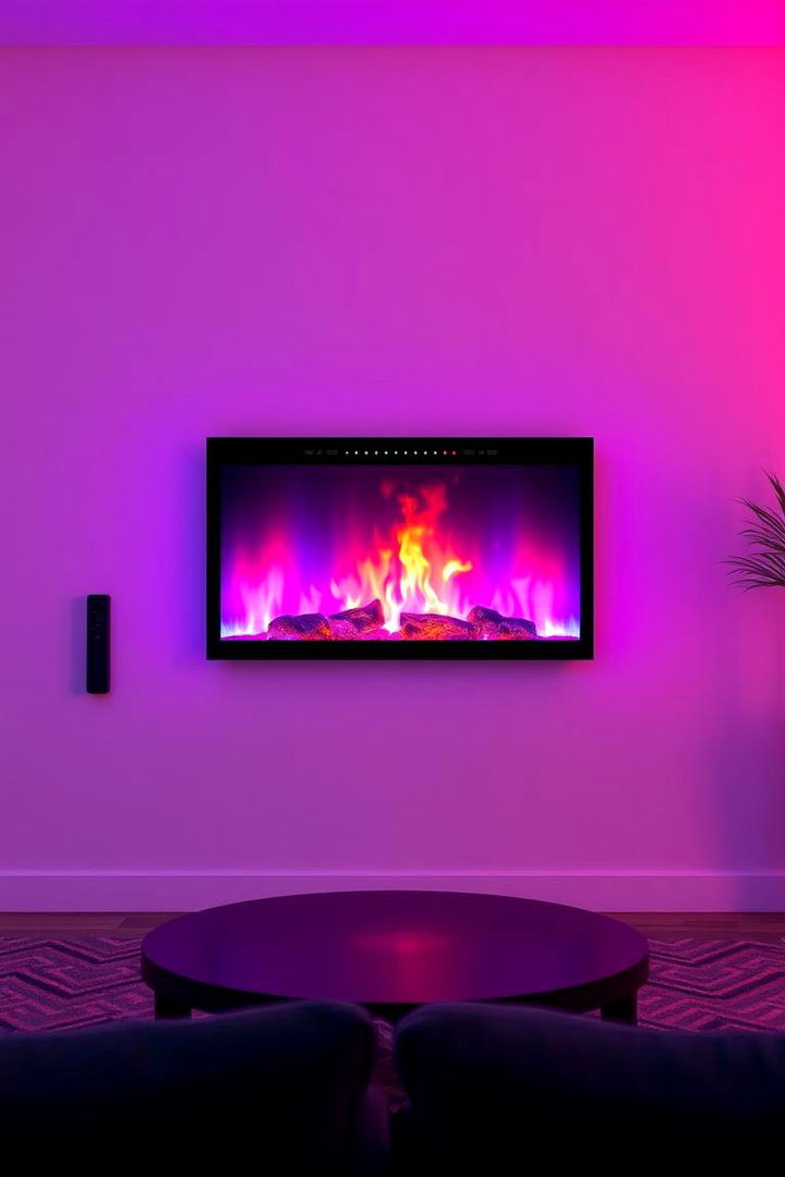 Customizable LED Electric Fireplace - 22 Electric Fireplace Ideas