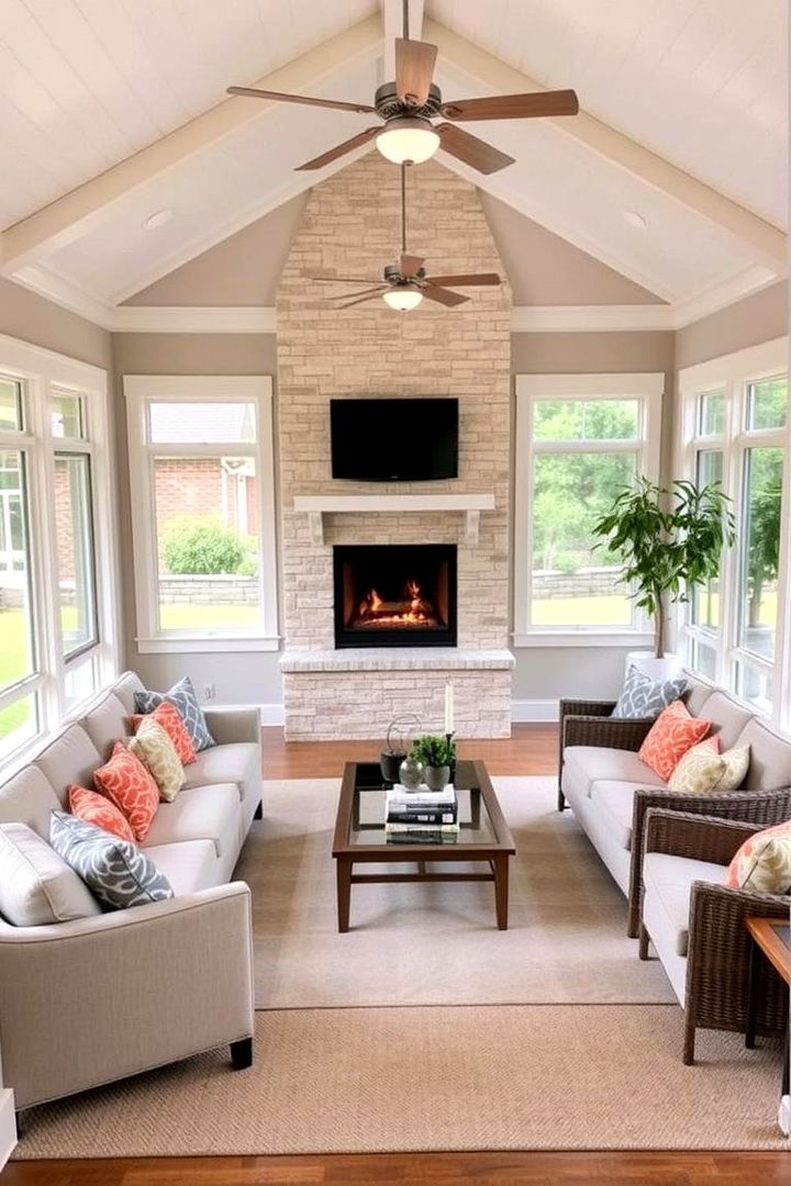Customizable Layouts - 22 Sunroom With Fireplace