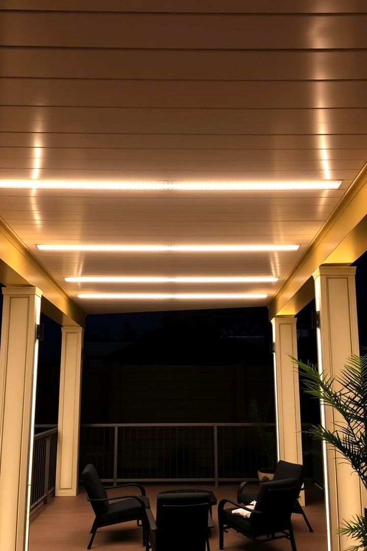 Customizable Light Bars - 22 Covered Patio Lighting Ideas
