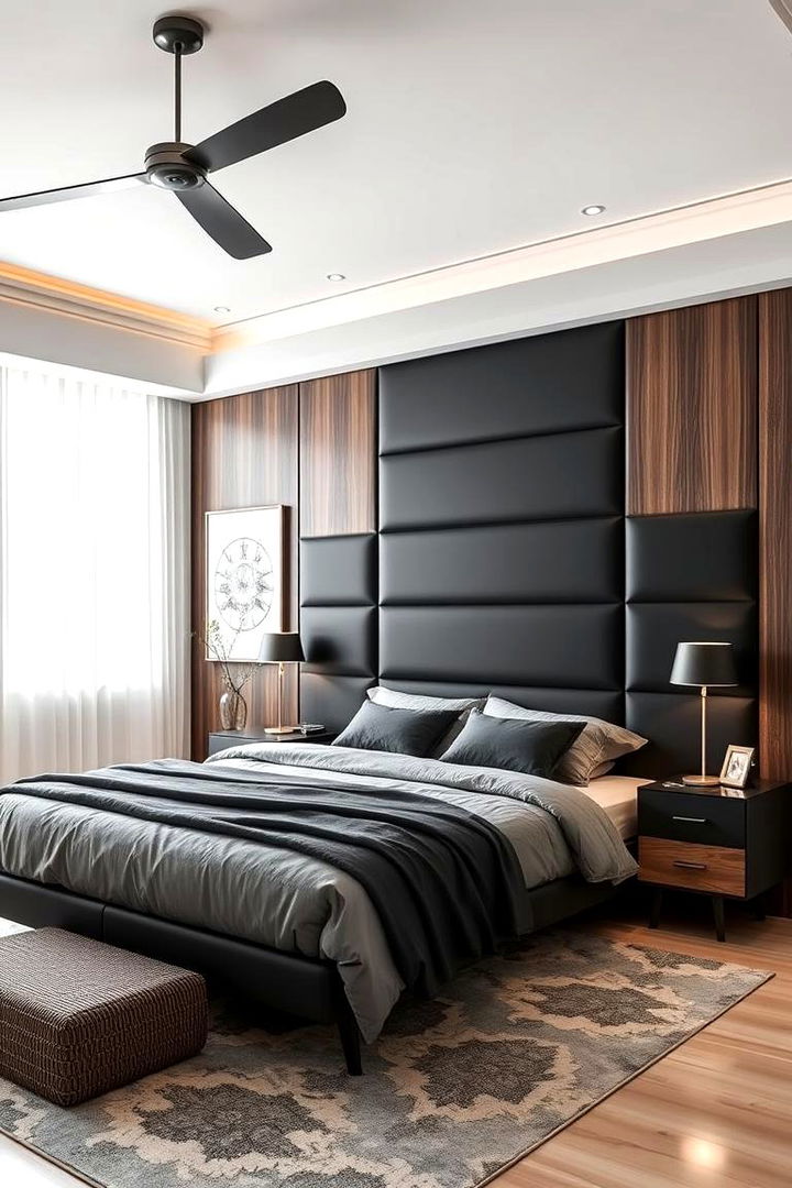 Customizable Modular Black Headboard - 22 Black Headboard Bedroom Ideas