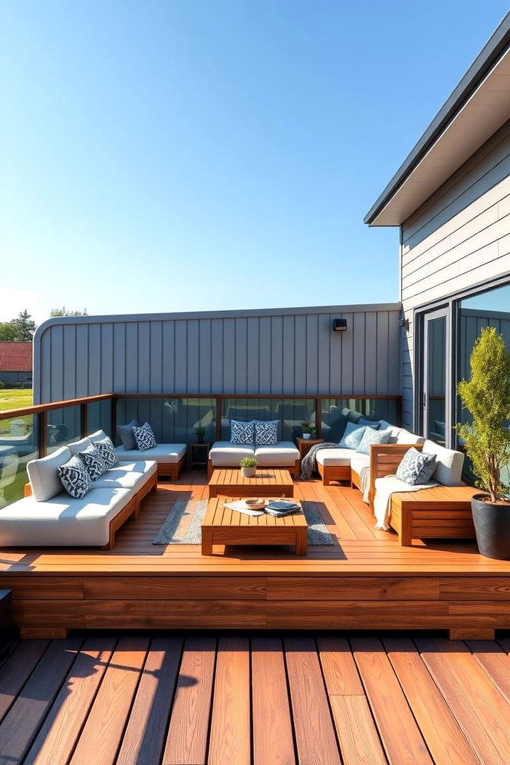 Customizable Modular Components - 22 Partially Covered Deck Ideas