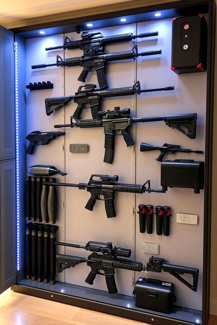 Customizable Modular Gun Display - 22 Gun Wall Ideas