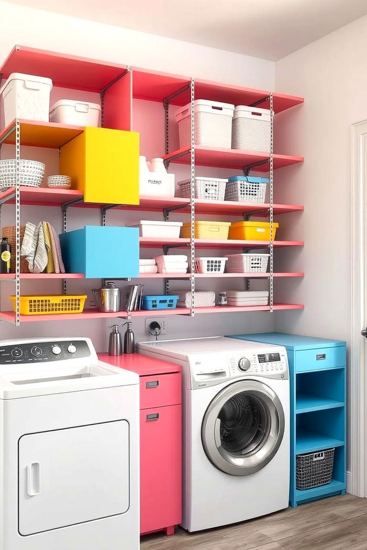 Customizable Modular Shelves - 22 Laundry Room Shelf Ideas