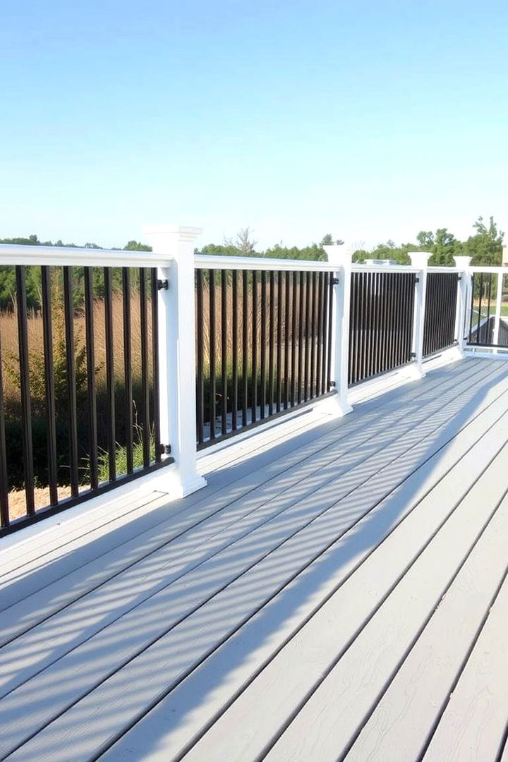 Customizable Modular Systems - 22 Metal Deck Railing Ideas