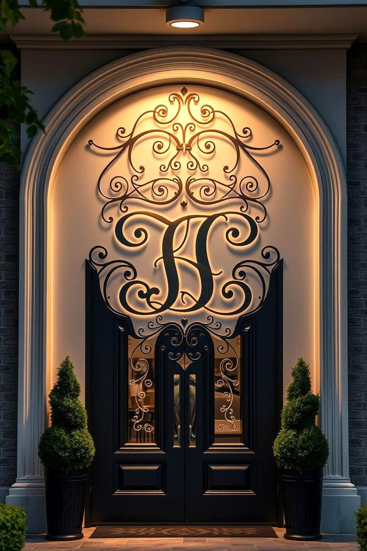 Customizable Monogram Entrance Sign - 22 Wedding Sign Ideas