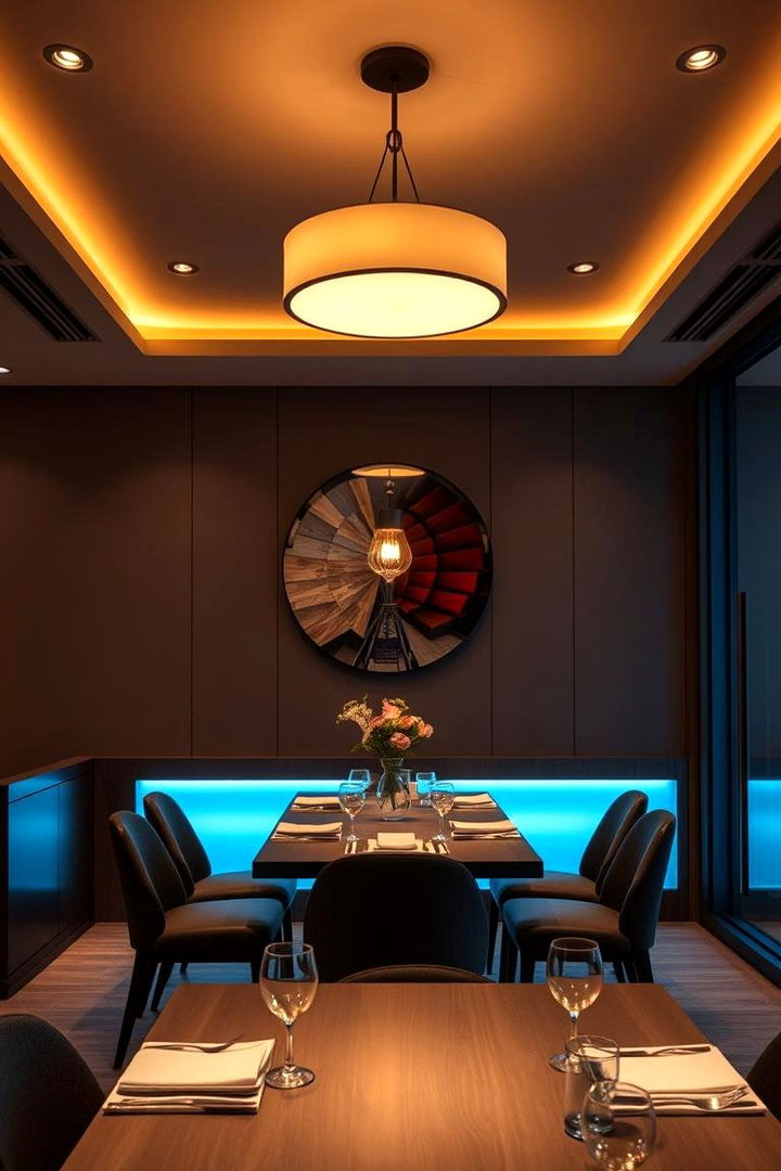 Customizable Mood Lighting - 22 Moody Dining Room Ideas