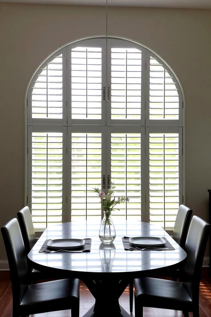 Customizable Motorized Shutters - 22 Dining Room Window Treatments