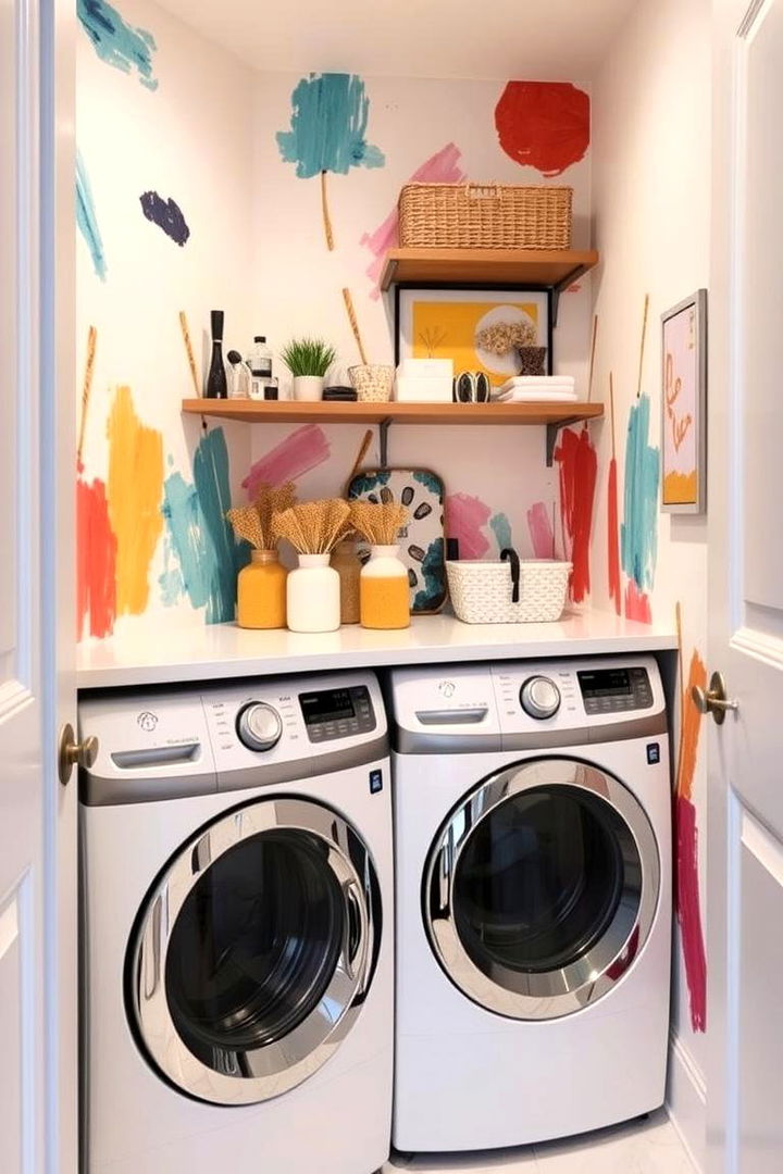 Customizable Murals for Personal Touch - 22 Laundry Room Wallpaper Ideas