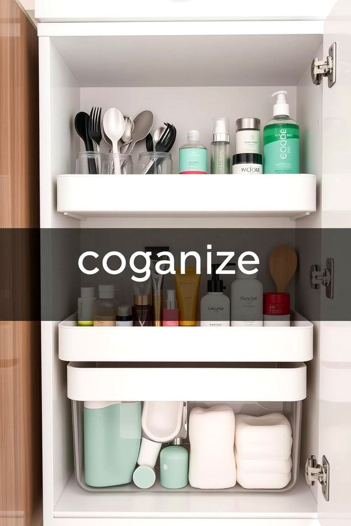 Customizable Organizers for Utensil Sorting - 22 Bathroom Cabinet Organizing Ideas
