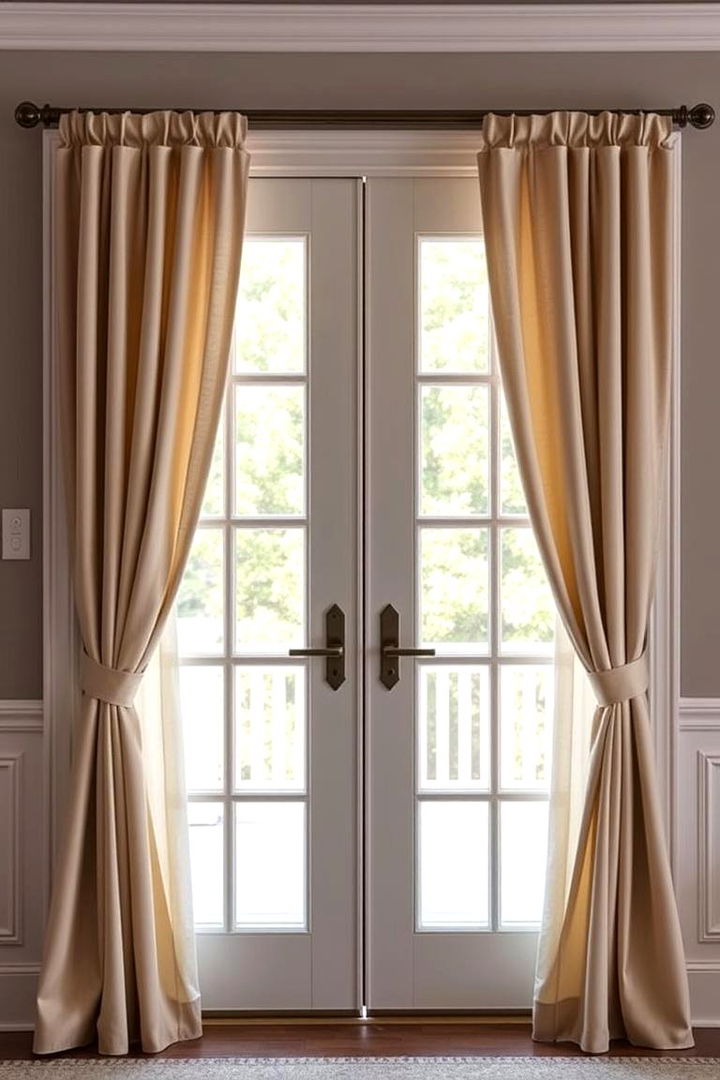 Customizable Panel Drapes - 22 French Door Curtain Ideas