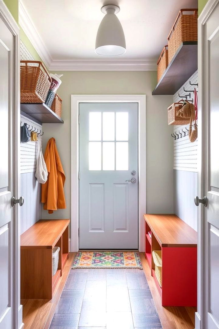 Customizable Pegboard Systems - 22 Mudroom Storage Ideas