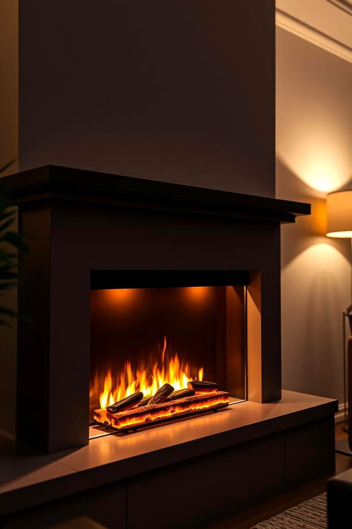 Customizable Remote Controlled Lights - 22 Fireplace Mantel Lighting Ideas