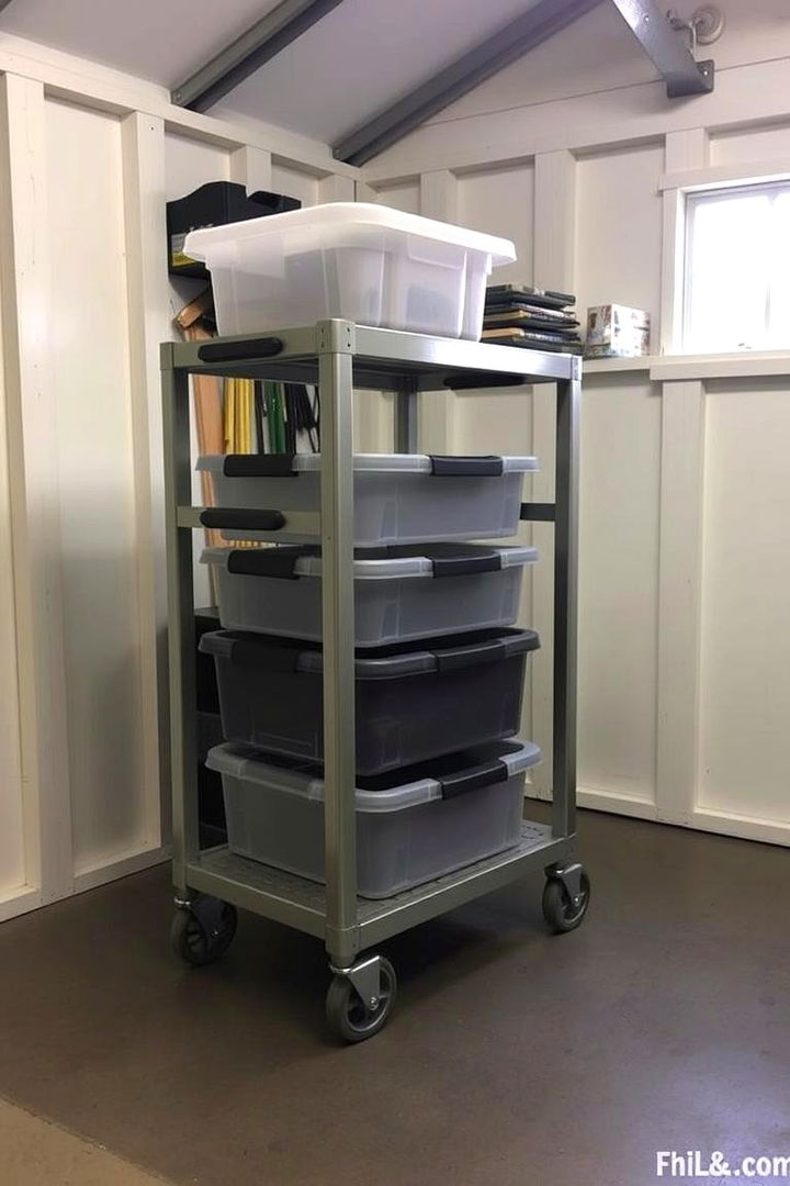 Customizable Rolling Carts - 22 Shed Organization Ideas