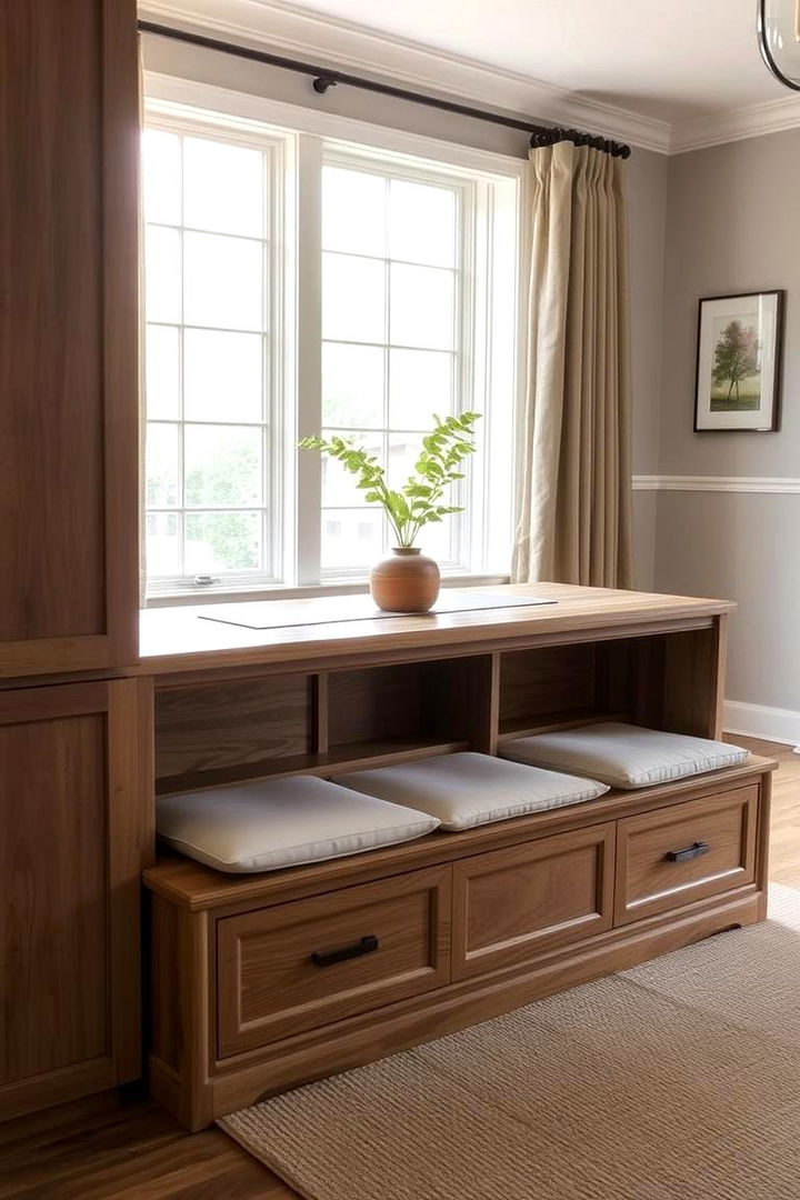 Customizable Storage Bench - 22 Dining Room Storage Ideas