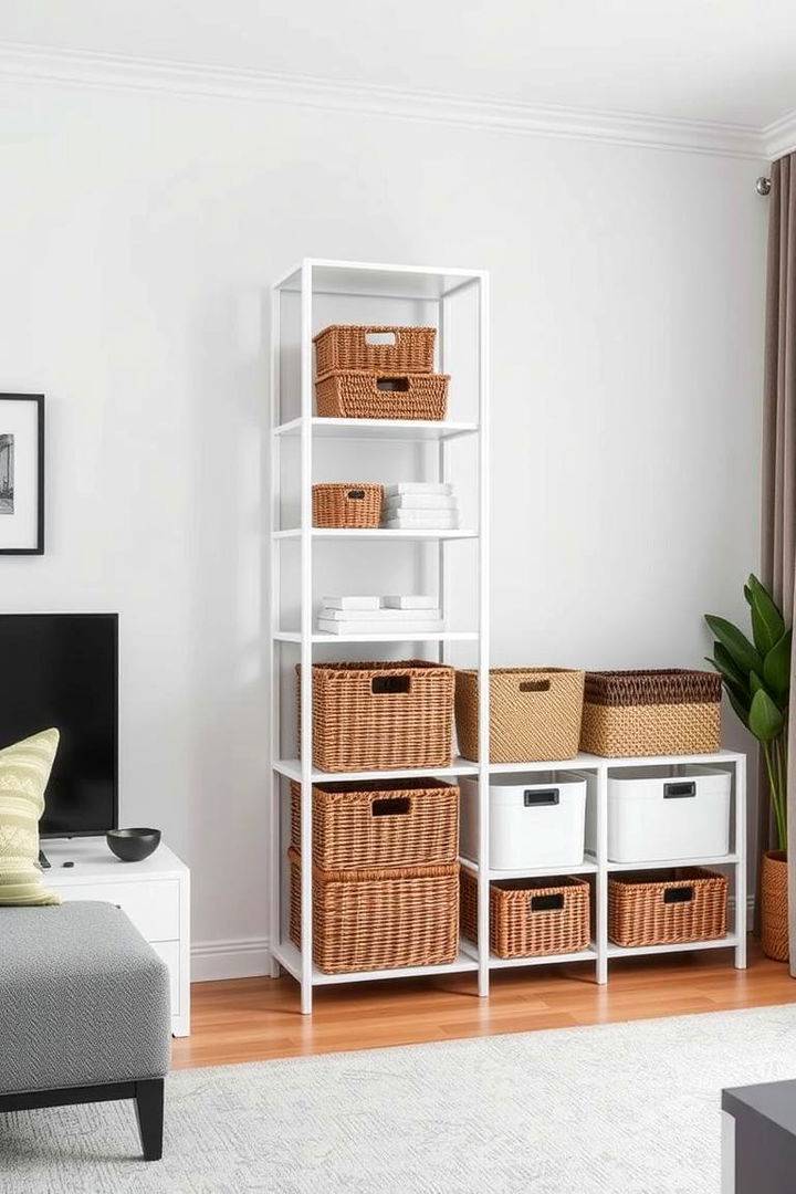 Customizable Storage Solutions - 22 Neutral Boho Living Room Ideas