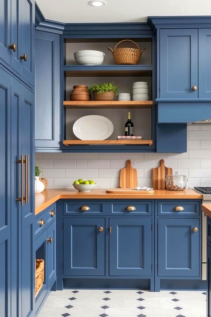 Customizable Storage Solutions - 22 blue farmhouse kitchen cabinets