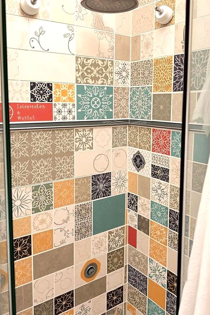 Customizable Tile Layouts for Unique Personalization - 22 Small Bathroom Walk in Shower Ideas
