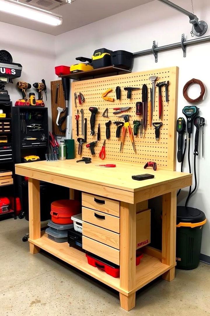 Customizable Tool Integration Workbench - 22 Garage Workbench Ideas