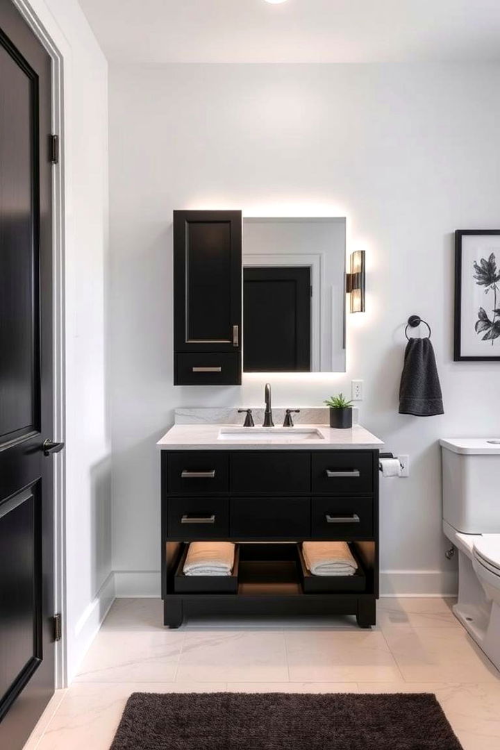 Customizable Vanity Designs - 22 Bathroom With Black Fixtures