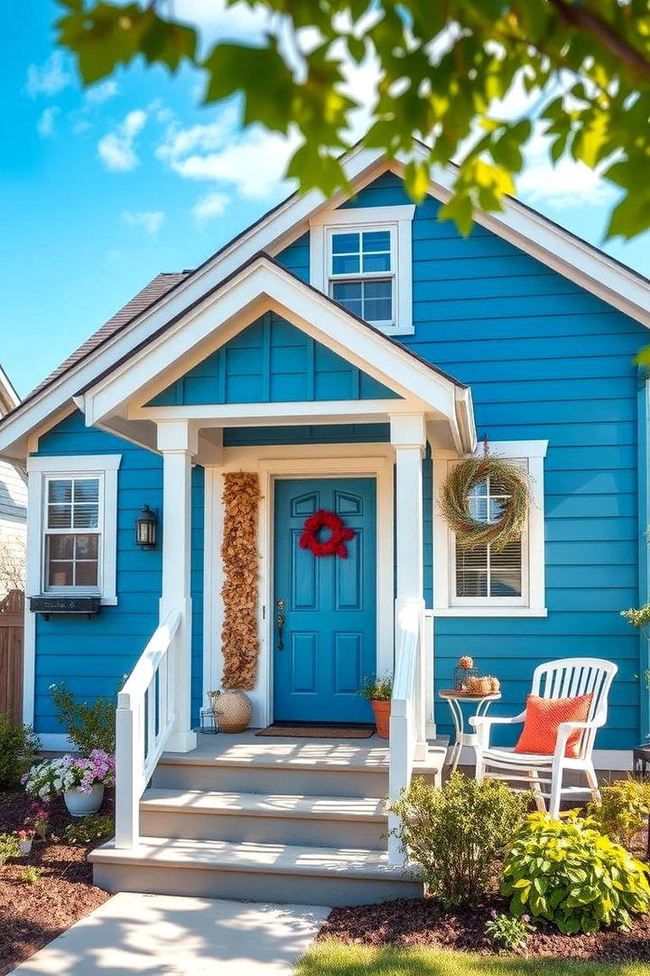 Customization Opportunities - 22 Blue House Siding With White Trim