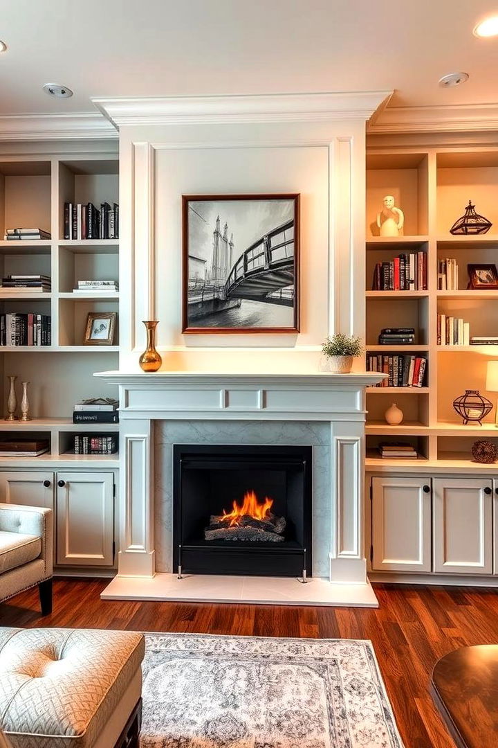 Customization Options - 22 Fireplace With Bookshelves