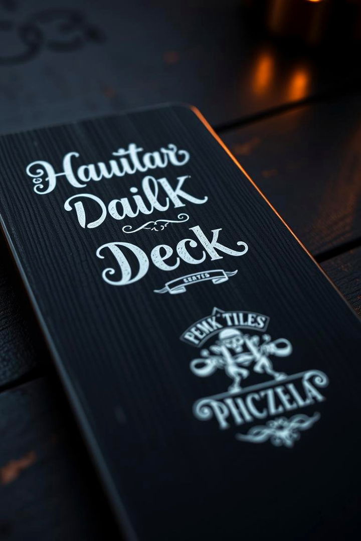 Customized Black Deck with Personal Touches - 22 Black Deck Ideas