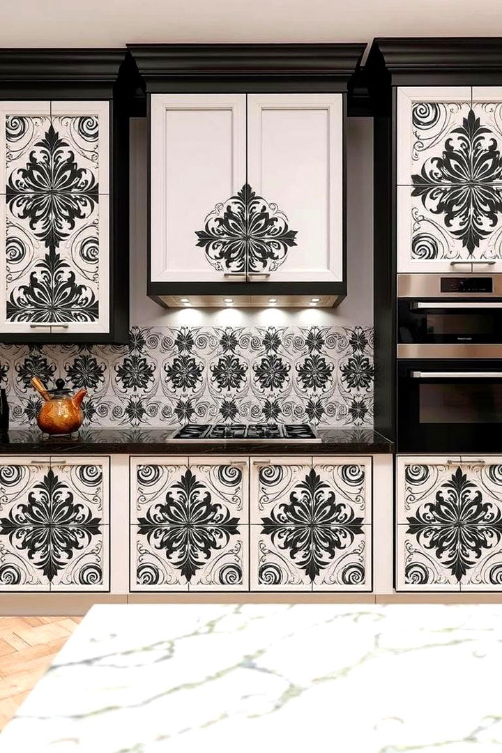 Customized Black and White Panels - 22 Black and White Kitchen Ideas